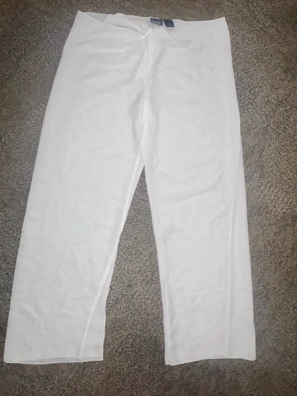 Cherokee White Tie Front Cover Up Beach Sheer Pants